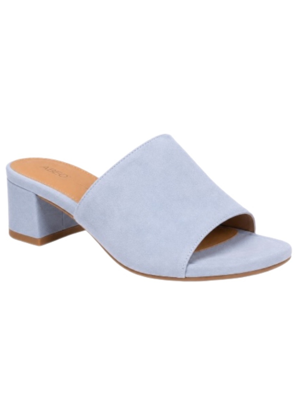 ABEO Avenue Metatarsal Slide Sandals Light Blue Suede Orthotic Size 8 NWOT
